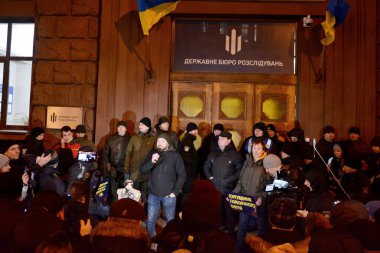 KYIV, UKRAINE - FEBRUARY 24, 2020: Activists have called for the release of Irina Venediktova, director of the State Bureau of Investigation, in connection with her statement to abolish amnesty for participants in the Dignity Revolution.