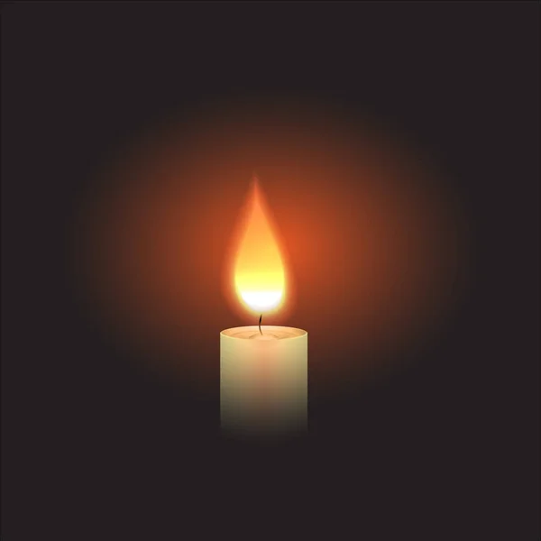 在黑暗中燃着蜡烛. — 图库矢量图片#