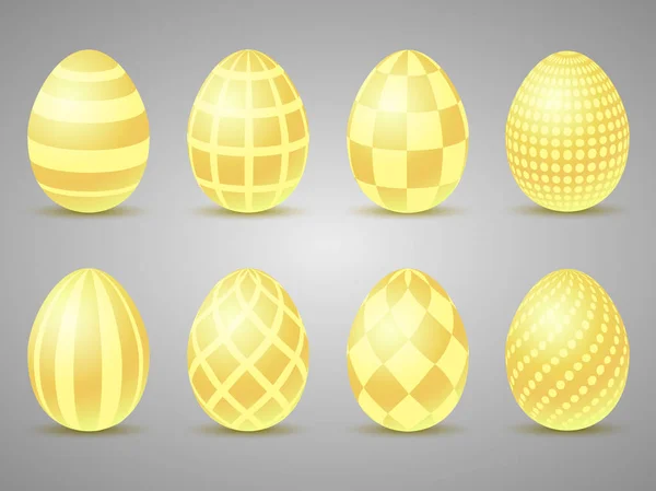 复活节黄金蛋图标。复活节蛋 — 图库矢量图片