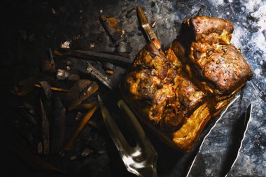 Et Mangal kömürleri ile füme