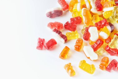 Lezzetli gummies izole bir arka plan üzerinde