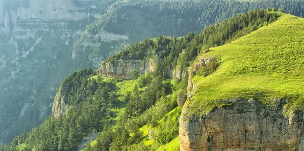 Kanyonlar ve tepeler ile ormanlık Dağları — Stok fotoğraf