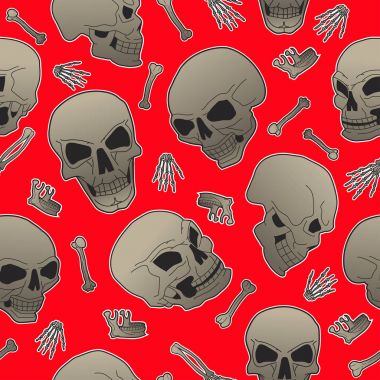 Desene insan iskeleti parçaları monte