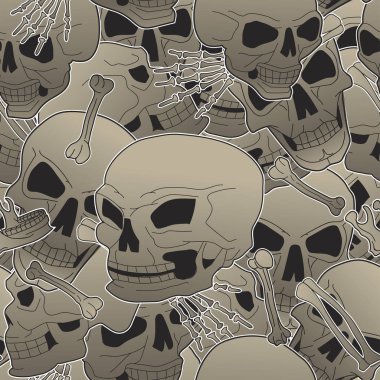 Cadılar Bayramı konulu seamless modeli