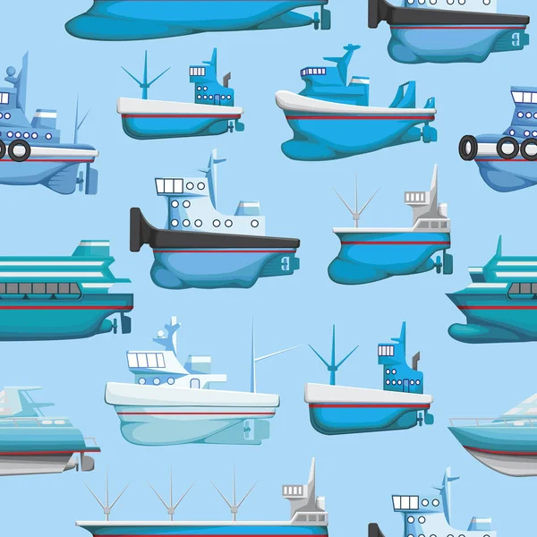 Vector Pattern on a theme of sea ships — Stock Vector