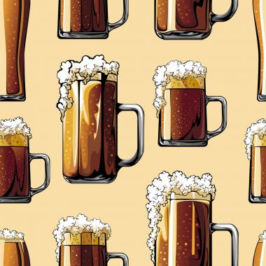 Bira bardağı resimli desen