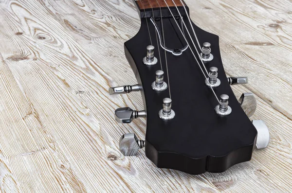 Fingerboard Instrumento Musical Seis Cordas Com Cordas Esticadas — Fotografia de Stock