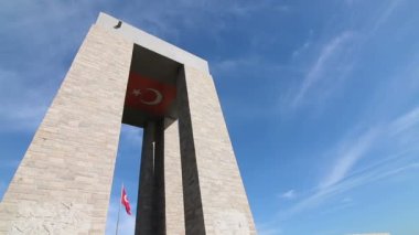 Çanakkale, Türkiye - 15 Ekim 2017: Gelibolu, Çanakkale, Türkiye 'de Türk bağımsızlık savaşı için şehitler anma töreni