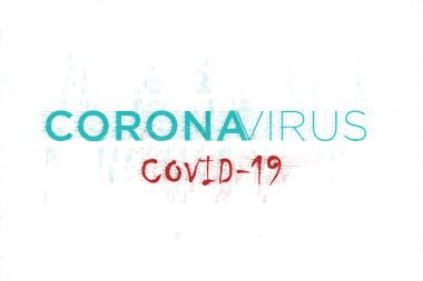 Beyaz arka planda Corona Virüsü var. Dünya Sağlık Örgütü WHO, Coronavirus hastalığına COVID-19 illüstrasyon adı verilen yeni bir resmi isim verdi.
