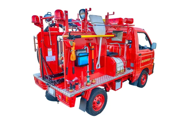 아기 Firetruck 흰색 절연 후면에서 — 스톡 사진