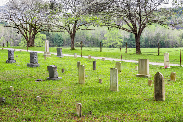 An old cemetery in Cades Cove in the Great Smoky Mountain National Park