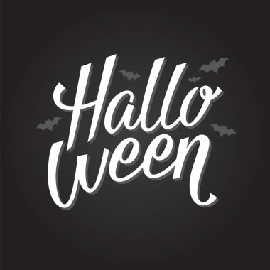 Cadılar Bayramı başlık sayfası veya poster. Vektör yazı.