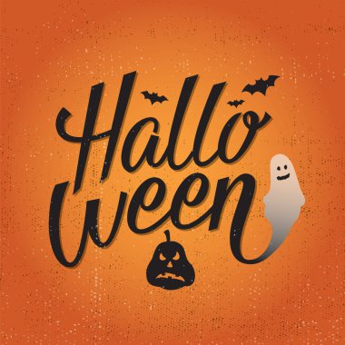 Cadılar Bayramı başlık sayfası veya poster. Vektör yazı.