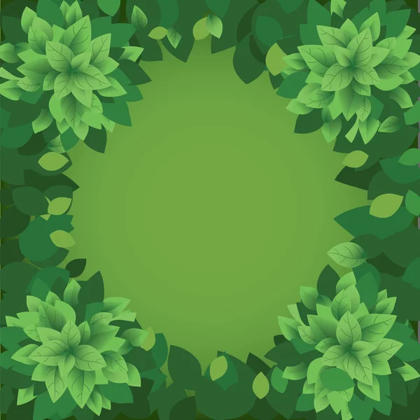 Zielone liście tła. ilustracja wektora. — Wektor stockowy