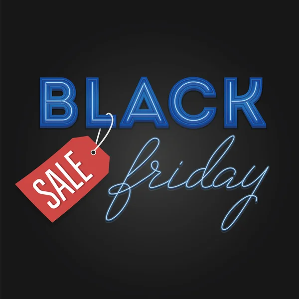 Black Friday Venta marco de luz retro. Diseño de neón . Vector de stock