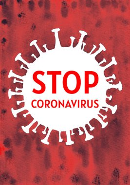 Kırmızı yazıt virüs hücresinin içindeki koronavirüsü durdur.