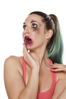 lekeli makyaj kadınla