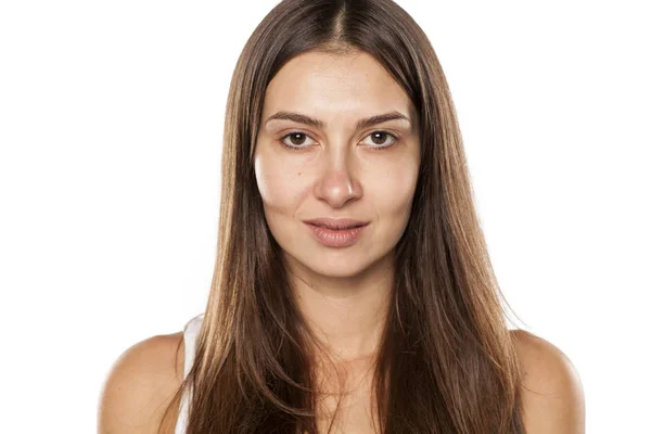 Woman without makeup — Stock Photo, Image