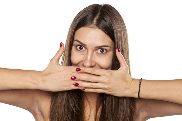 Feliz joven mujer — Foto de Stock