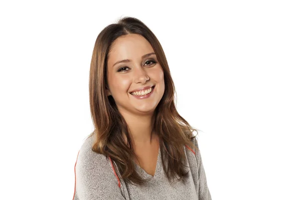 Mujer sonriente con maquillaje — Foto de Stock