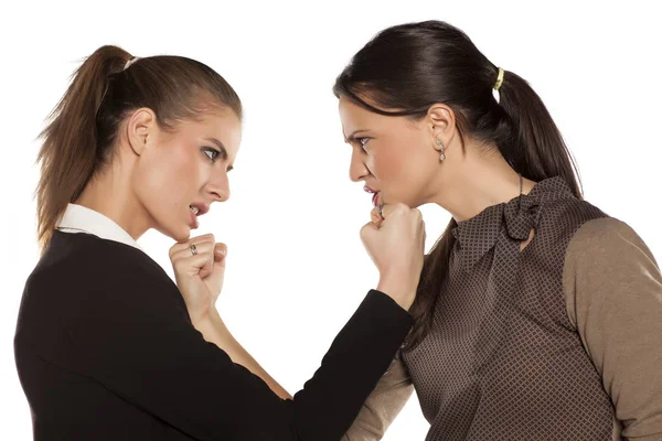 Twee vrouwen vechten — Stockfoto