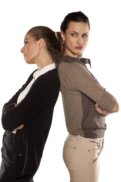 Twee boze vrouwen — Stockfoto