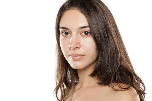 Mädchen ohne Make-up — Stockfoto