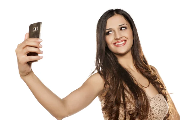 Ženy dělají selfie — Stock fotografie