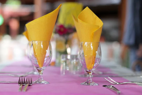 Tischdekoration für Hochzeiten — Stockfoto