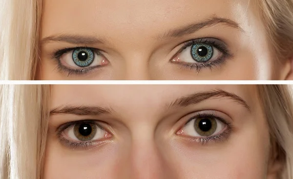 Farbige Kontaktlinsen — Stockfoto