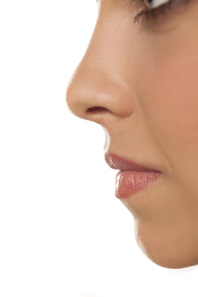 Woman's nose and mouth — Stock Photo, Image