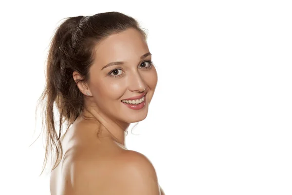 Sonriente hermosa mujer — Foto de Stock