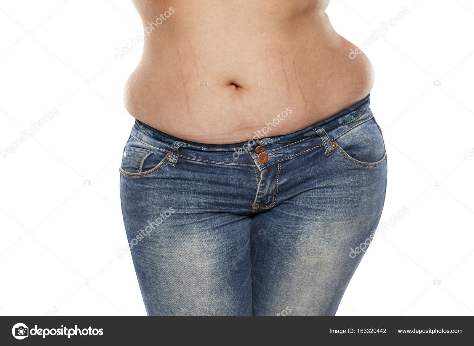 Obese woman in jeans Stock Photo by ©VGeorgiev 163320442