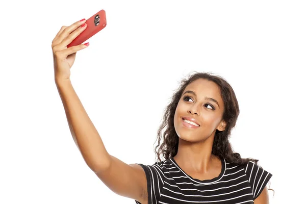 Girl making selfie — Stock Photo, Image