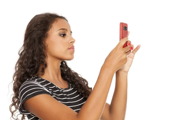 Girl making selfie — Stock Photo, Image