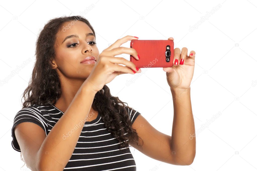 girl with a smartphone