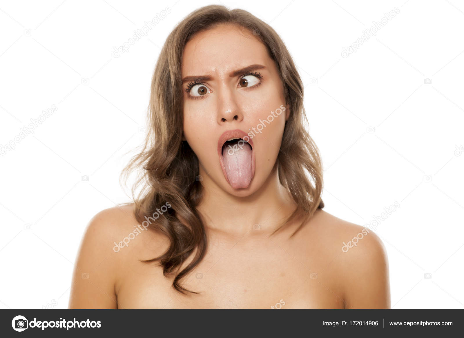 Young Woman Making Funny Faces White Background Stock Photo by ©VGeorgiev 172014906 Young Woman Making Funny Faces White Background Stock Photo by ©VGeorgiev 172014906
