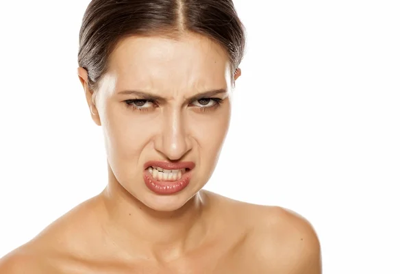 Angry young woman — Stock Photo, Image