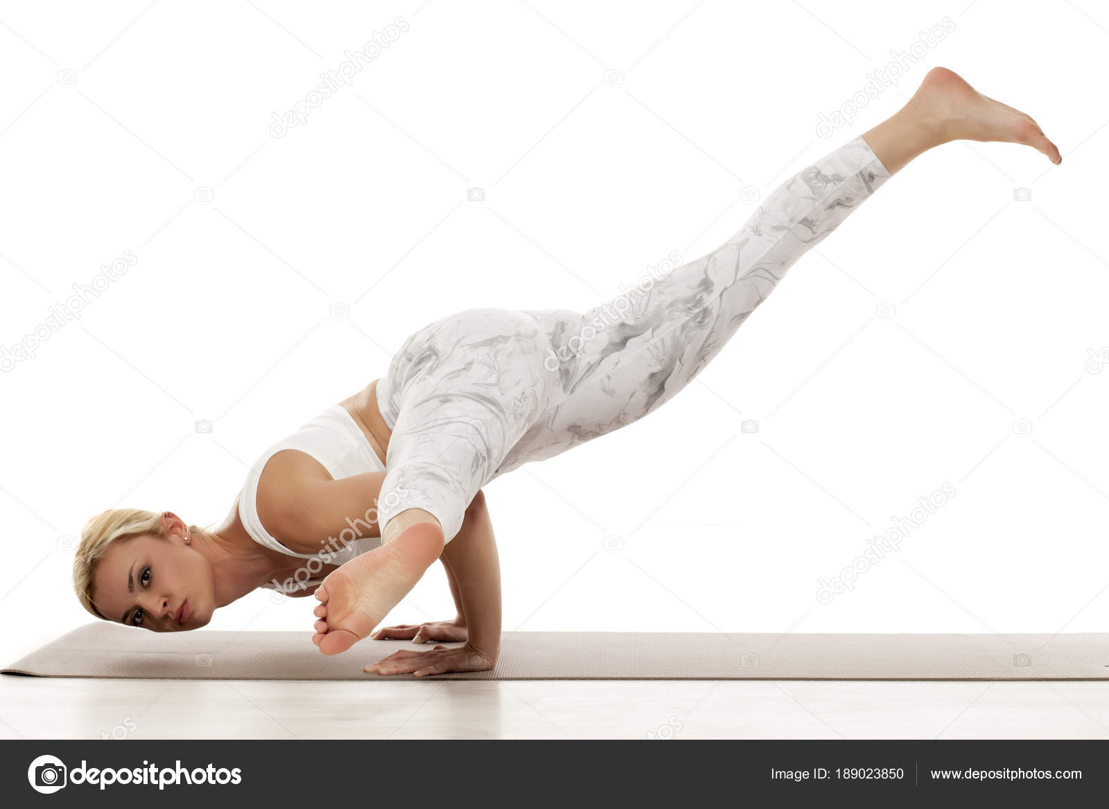 Split Leg Arm Balance Eka Pada Koundinyasana Yoga Sport Training Stock Photo By C Vgeorgiev Split Leg Arm Balance Eka Pada Koundinyasana Yoga Sport Training Stock Photo By C Vgeorgiev