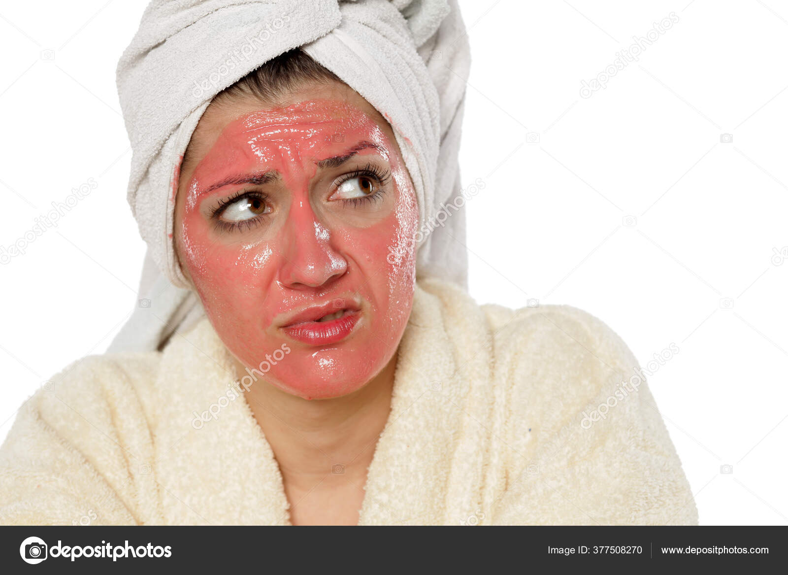 Unsatisfied Woman Has Problems Her Face