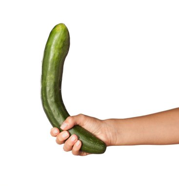 the concept of the penis - illustration with cucumber