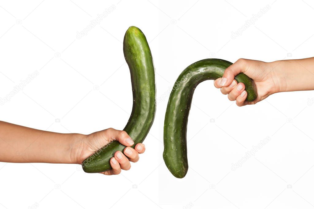 dysfunction of the penis - illustration with cucumber