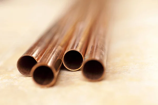 Extremidades Tubos Metal Cobre — Fotografia de Stock