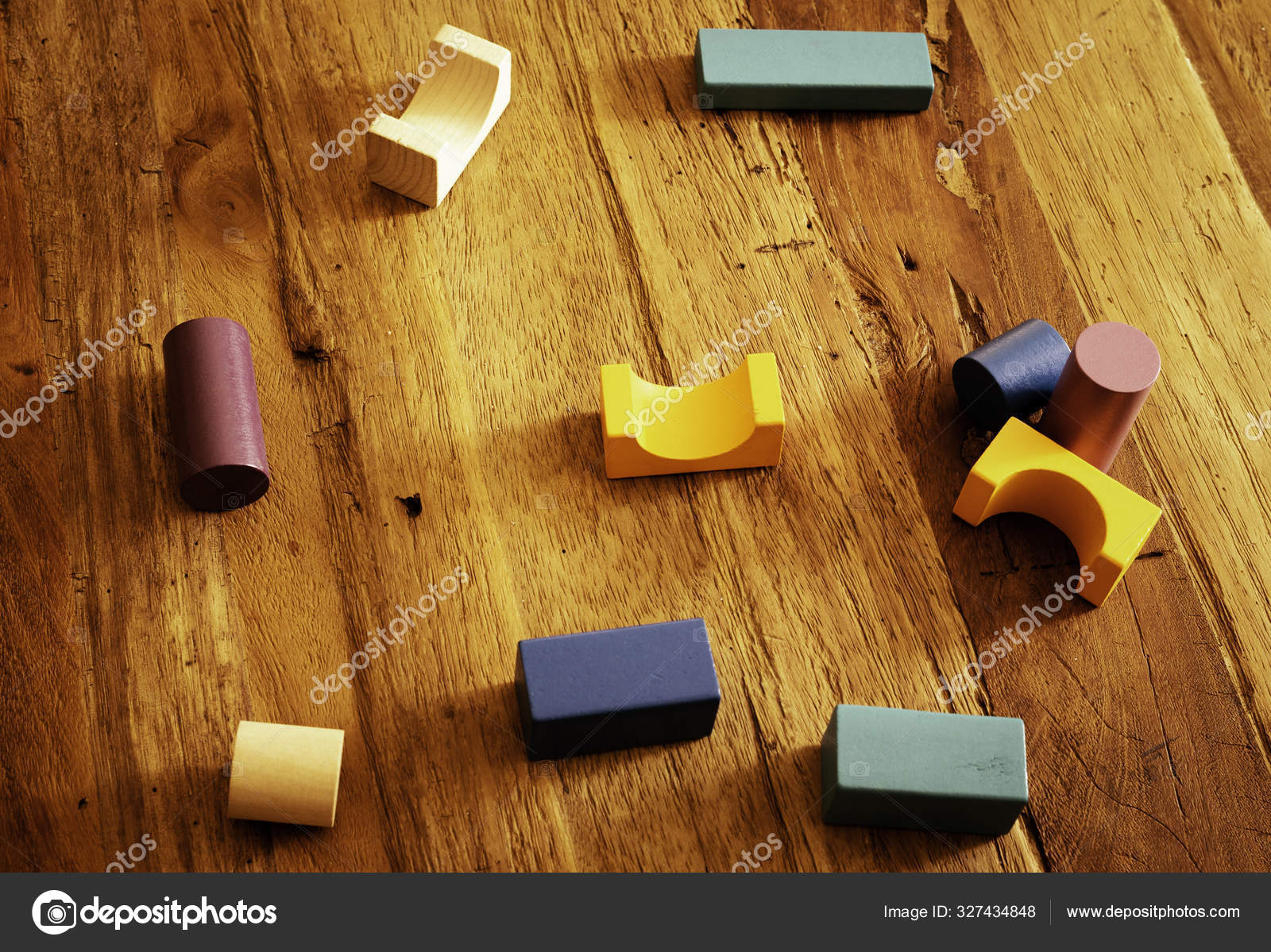 wooden building bricks