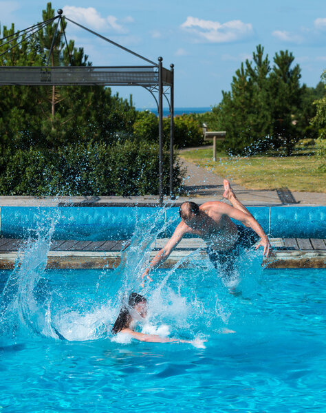 Couple enjoying sunny summer day