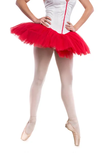 Unga ballerina poserar och dans — Stockfoto