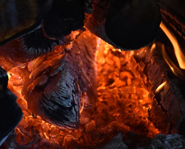 Orange fire flames background — Stock Photo, Image