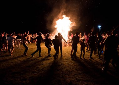 Vorochevo, Ukrayna - 16 Temmuz 2017: Lemko Vatra Festivali Voro