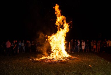 Vorochevo, Ukrayna - 16 Temmuz 2017: Lemko Vatra Festivali Voro