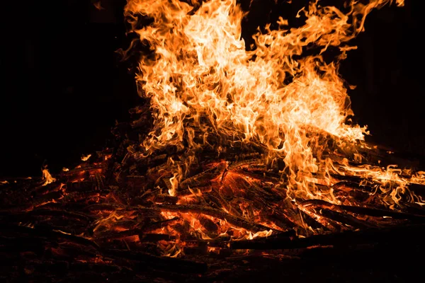 Llamas de fuego naranja — Foto de Stock